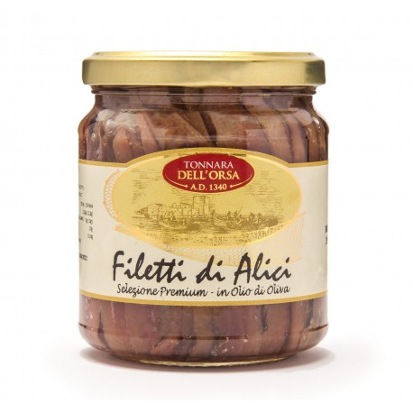 FILETTI DI ALICI IN OLIO DI OLIVA GR 300