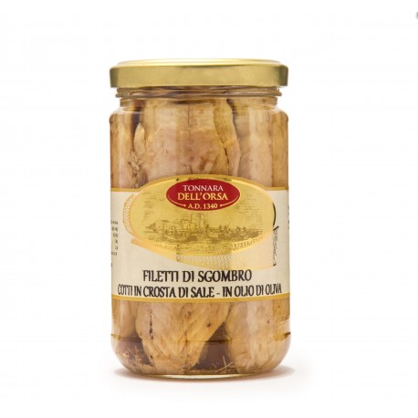 FILETTI DI SGOMBRO COTTI AL FORNO IN CROSTA DI SALE IN OLIO DI OLIVA DA 300 GR