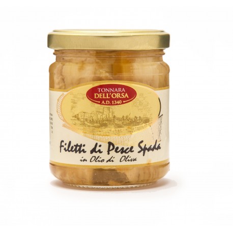 FILETTI DI PESCE SPADA IN OLIO DI OLIVA DA 200 GR